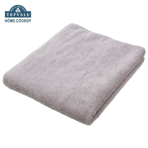 ホームコーディ 肌ざわりが選べるカラータオル バスタオル やわらか グレージュ×2