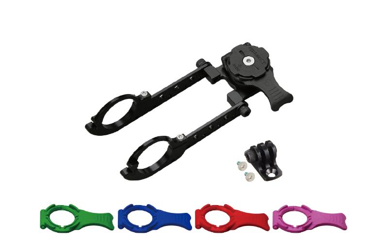 [レックマウントプラス] ナロー マウント 【R+Narrow1-254】「マウントのみ、別途 専用ケース必要」ハンドルのクランプ径：25.4mm用(自転車用スマートフォンマウント)