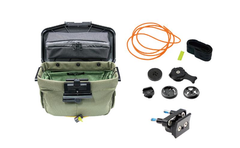 [レックマウントプラス] ライドオンバッグ(オリーブ)+ステムボルト専用ベースマウント【R+Bag-OLIVE-BOLT】「Ride On Bag とベースマウント(R+B-BOLT)のセット品」