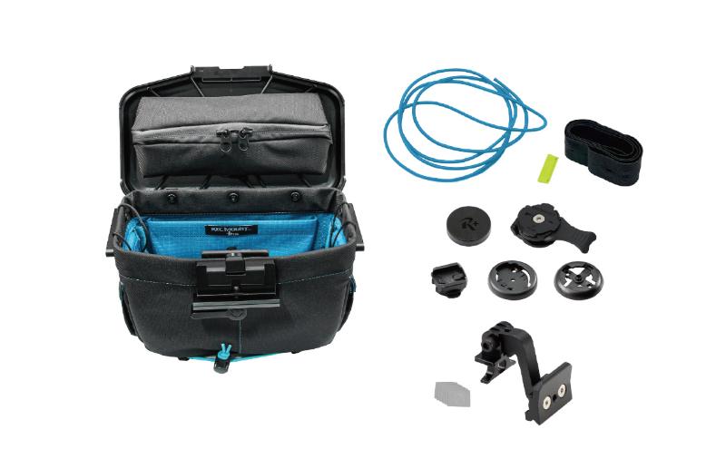 [レックマウントプラス] ライドオンバッグ(ブラック/ターコイズ)+ブロンプトン専用ベースマウント【R+Bag-BKTQ-BROMPTON】「Ride On Bag とベースマウント(R+B-BROMPTON)のセット品」