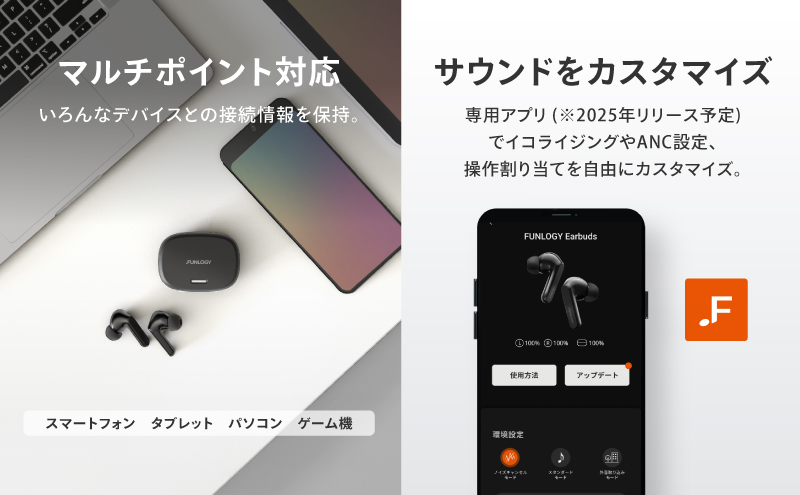 FUNLOGY Earbuds / 完全ワイヤレスイヤホン　2個セット　家電 音楽 イヤホン ワイヤレス 急速充電 軽量 低遅延 IPX5防水 防汗 通勤 通学 千葉県 千葉市
