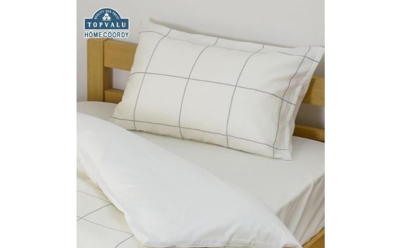 ホームコーディ　まくらカバー（柄） 43cm×63cmまくら用 ホワイト1 イオンリテール 寝具