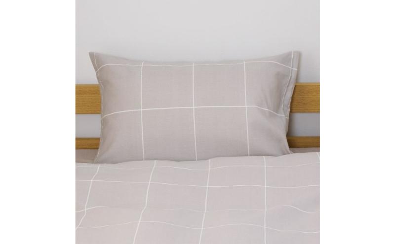 ホームコーディ　まくらカバー（柄） 43cm×63cmまくら用 グレージュ1 イオンリテール 寝具