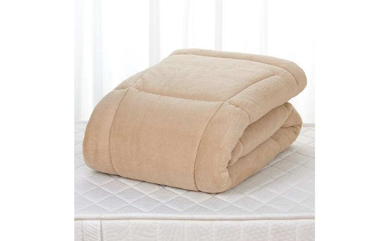 ホームコーディ　カバーのいらない温度調整掛けふとん　ダブルロング　ベージュ イオンリテール 家具