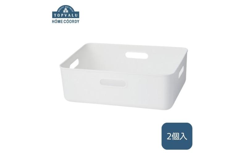 ホームコーディ　やわらか収納ボックスレギュラー浅型　ホワイト　2個入 イオンリテール 家具