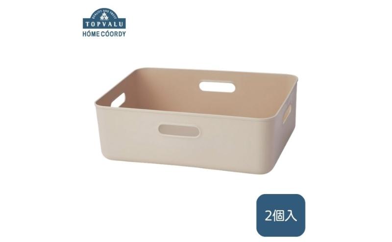 ホームコーディ　やわらか収納ボックスレギュラー浅型　グレージュ　2個入 イオンリテール 家具