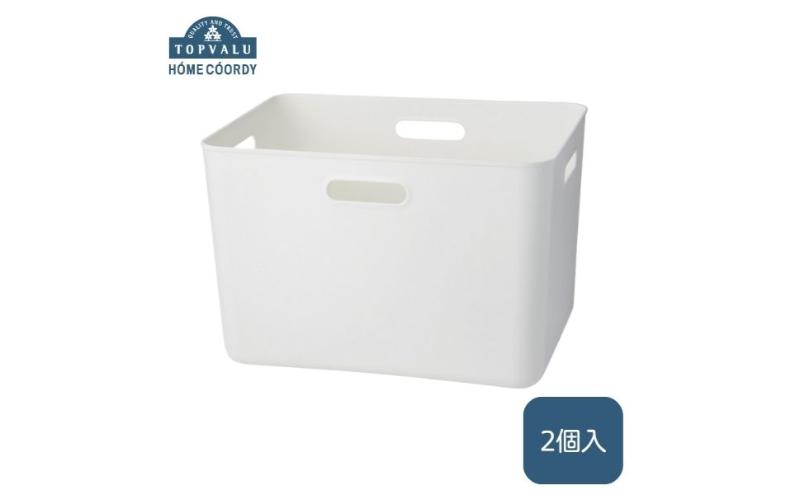 ホームコーディ　やわらか収納ボックスレギュラー深型　ホワイト　2個入 イオンリテール 家具