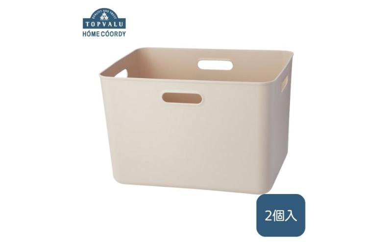 ホームコーディ　やわらか収納ボックスレギュラー深型　グレージュ　2個入 イオンリテール 家具