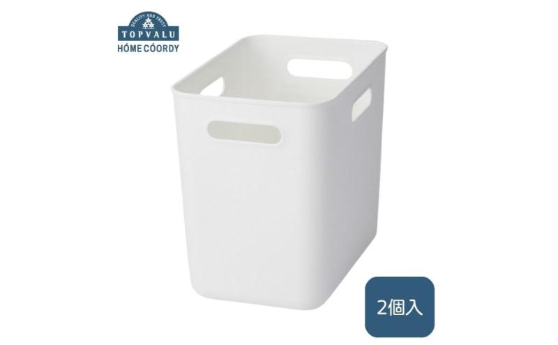 ホームコーディ　やわらか収納ボックスハーフ　深型　ホワイト　2個入 イオンリテール 家具