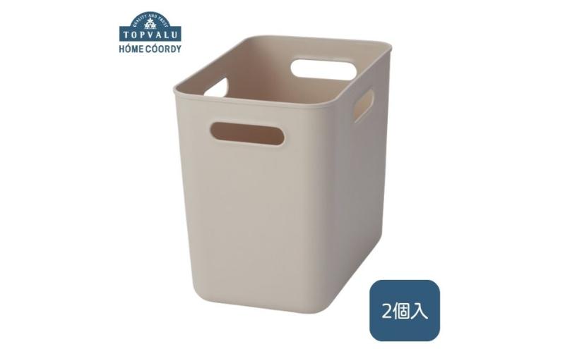 ホームコーディ　やわらか収納ボックスハーフ　深型　グレージュ　2個入 イオンリテール 家具
