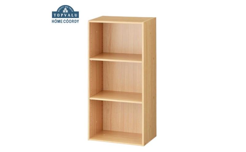 ホームコーディ　積み重ねできるカラーボックス 3段　ナチュラル イオンリテール 家具