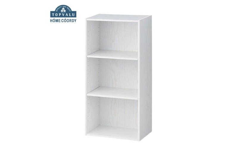 ホームコーディ　積み重ねできるカラーボックス 3段　ホワイト イオンリテール 家具