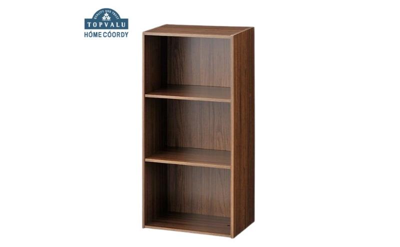 ホームコーディ　積み重ねできるカラーボックス 3段　ブラウン イオンリテール 家具