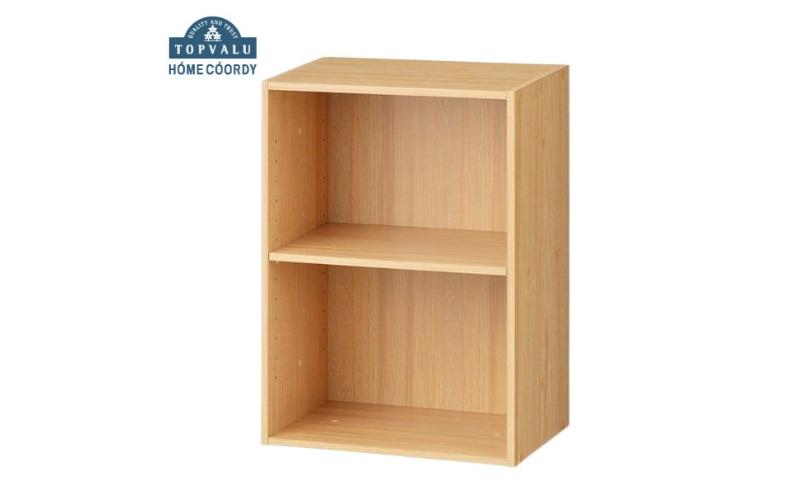 ホームコーディ　積み重ねできるカラーボックス 2段　ナチュラル イオンリテール 家具