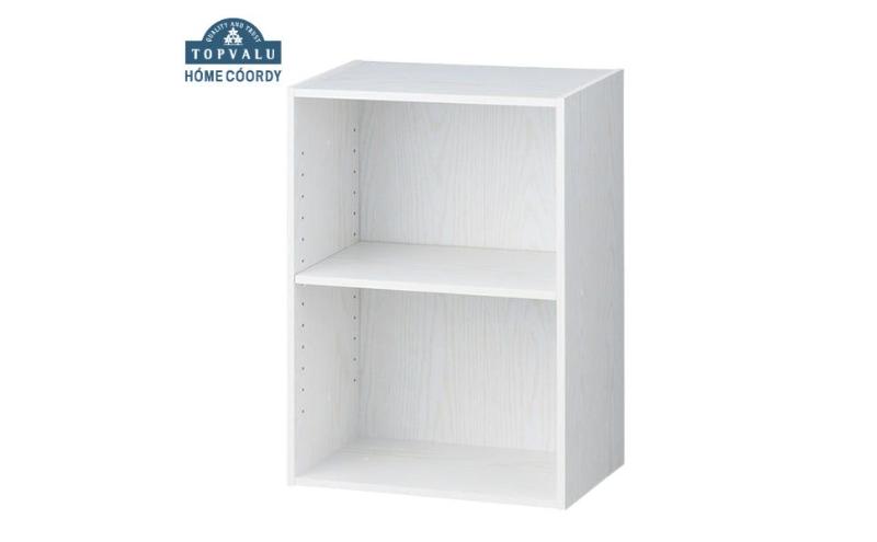 ホームコーディ　積み重ねできるカラーボックス 2段　ホワイト イオンリテール 家具