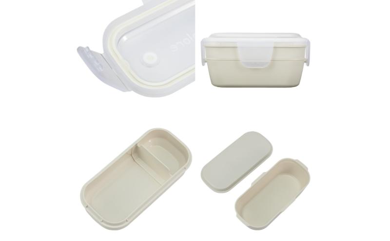 ホームコーディ　ふんわり盛れるシンプルランチボックス2段　アイボリー イオンリテール 日用品