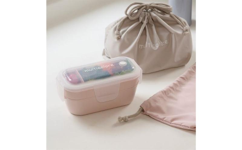 ホームコーディ　ふんわり盛れるシンプルランチボックス2段　アイボリー イオンリテール 日用品