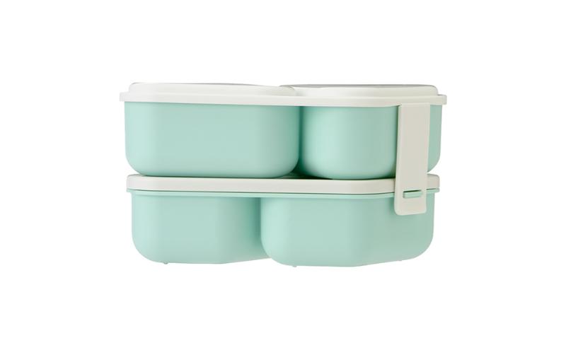 ホームコーディ　おにぎりランチボックス2段　ブルーグリーン イオンリテール 日用品