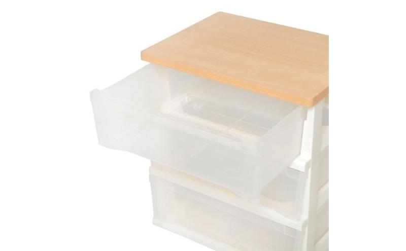 ホームコーディ 　木製天板ストッカー 組立式　3段 イオンリテール 日用品