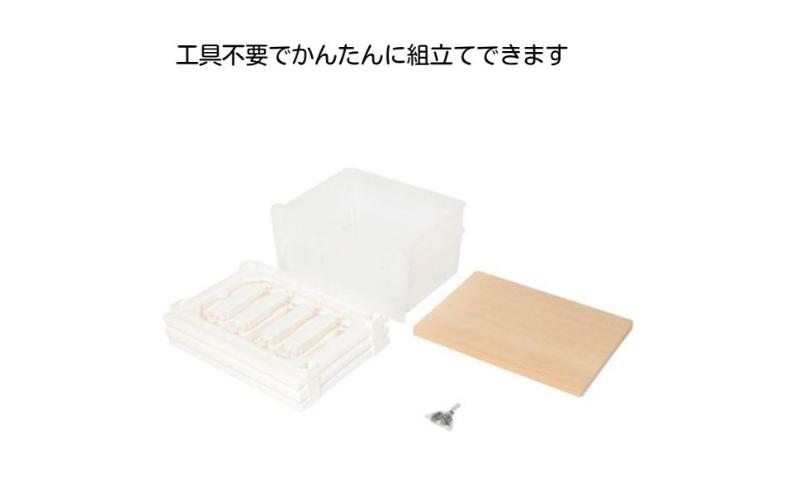 ホームコーディ 　木製天板ストッカー 組立式　3段 イオンリテール 日用品