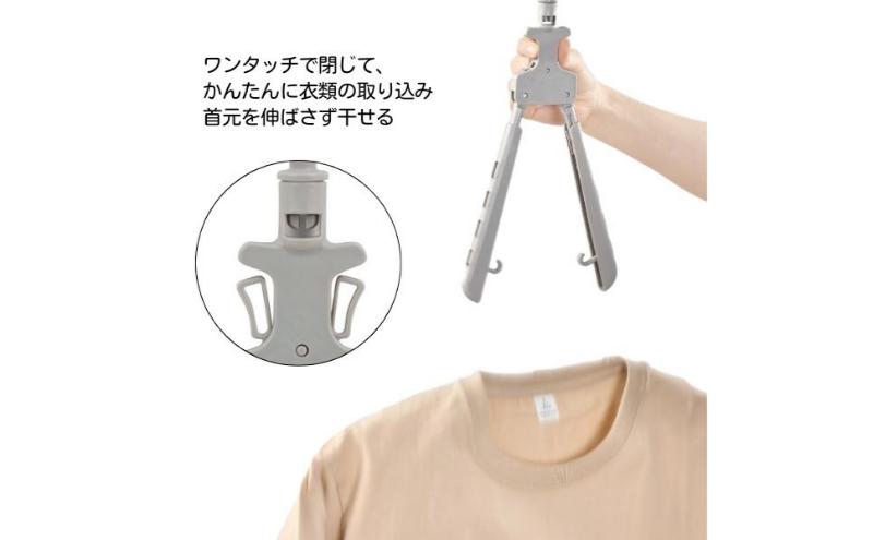 ホームコーディ　かんたん取り込み　ワンタッチスライドハンガー2本組×3個入 イオンリテール 日用品