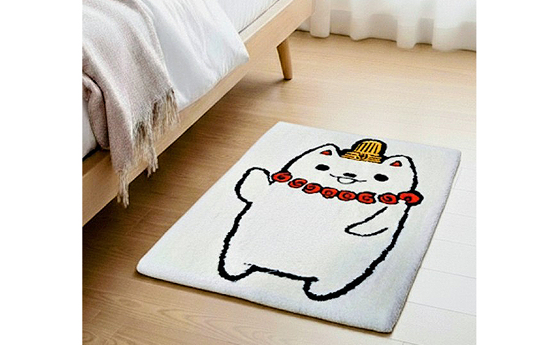 かそりーぬラグマット マット キャラクター ベッドマット 足元マット 玄関マット ラグマット タフティング 長方形 約70×50cm 小さめ 寝室 子ども部屋 リビング インテリア 千葉市 千葉県