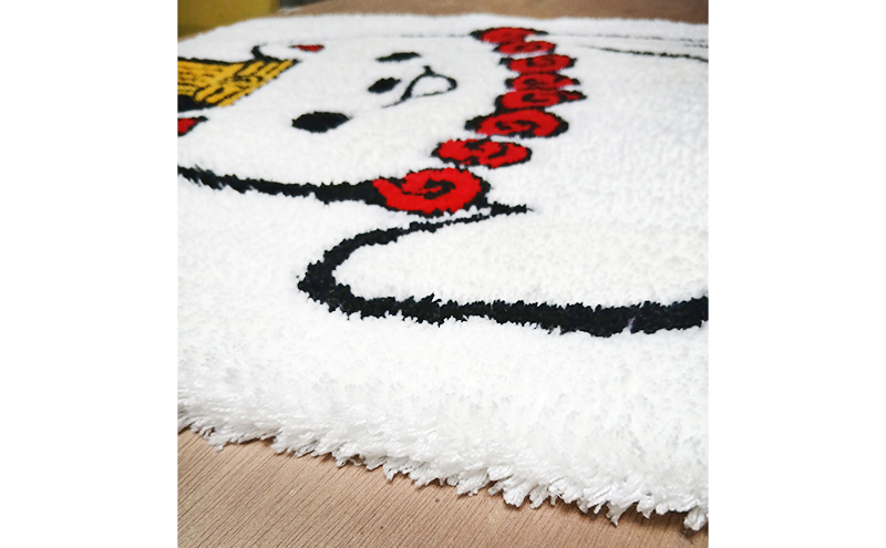 かそりーぬラグマット マット キャラクター ベッドマット 足元マット 玄関マット ラグマット タフティング 長方形 約70×50cm 小さめ 寝室 子ども部屋 リビング インテリア 千葉市 千葉県