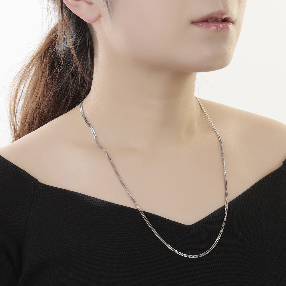 純プラチナ 2面ダブル 喜平ネックレス 60cm純金 金 貴金属 ネックレス 装飾 希少 高級 記念 金属