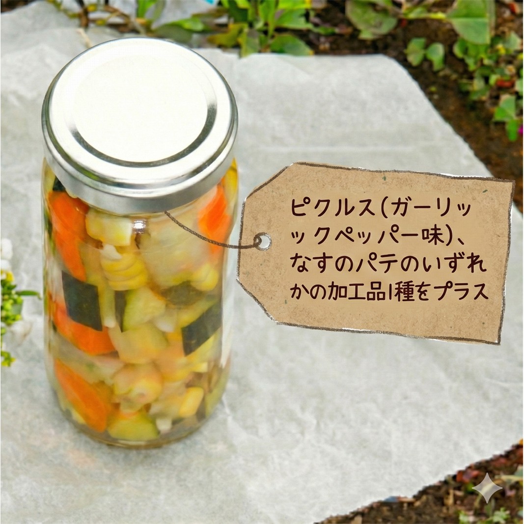 2～4名様向け／野菜6種に加工品をプラス 野菜セット 野菜詰合せ 産地直送 旬の野菜 農園直送 食べ物 食品 グルメ 食卓 ベジタブル 国産 日本産 国産野菜 