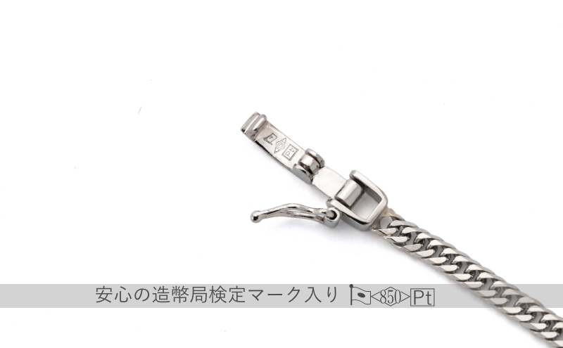 PT850 6面ダブル喜平 ネックレス 10g 50cm ファッション アクセサリー しなやか 高級感 金 プラチナ 日本製 千葉市 千葉県