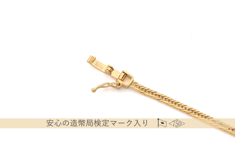 K18 12面トリプル喜平 ブレスレット 3g 18cm ファッション アクセサリー しなやか 高級感 金 プラチナ 日本製 千葉市 千葉県