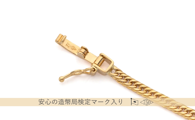 K18 12面トリプル喜平 ブレスレット 4g 18cm ファッション アクセサリー しなやか 高級感 金 プラチナ 日本製 千葉市 千葉県