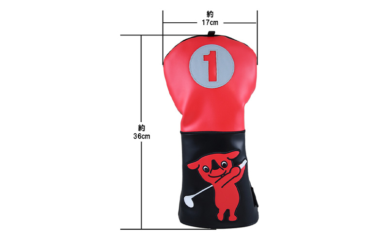 チーバくんヘッドカバーコレクションVol.1 RED×BLACK EDITION ドライバー用 ゴルフ ヘッドカバー クッション素材 千葉市 千葉県