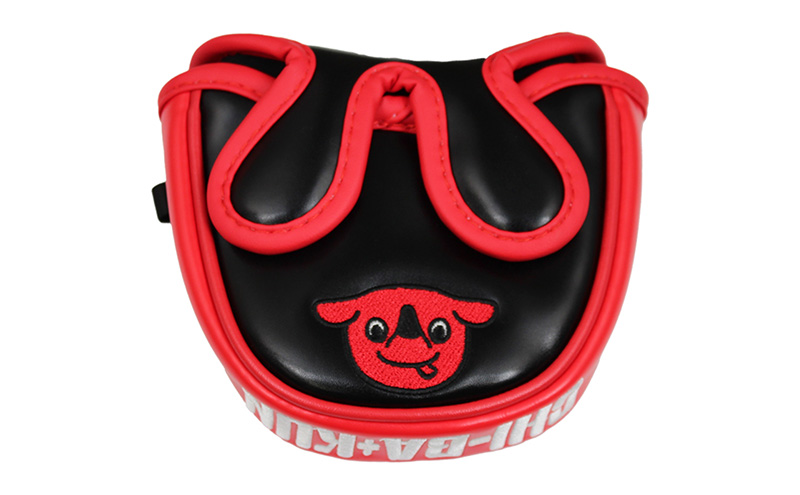 チーバくんヘッドカバーコレクションVol.1 RED×BLACK EDITION マレット型パター用 ゴルフ ヘッドカバー マグネットタイプ 千葉市 千葉県