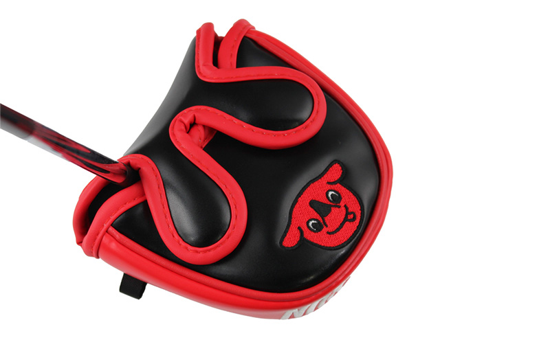 チーバくんヘッドカバーコレクションVol.1 RED×BLACK EDITION マレット型パター用 ゴルフ ヘッドカバー マグネットタイプ 千葉市 千葉県