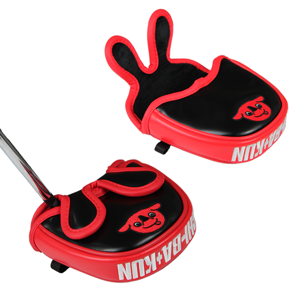 チーバくんヘッドカバーコレクションVol.1 RED×BLACK EDITION マレット型パター用 ゴルフ ヘッドカバー マグネットタイプ 千葉市 千葉県