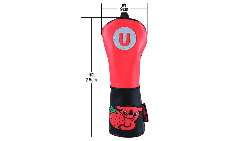 チーバくんヘッドカバーコレクションVol.1 RED×BLACK EDITION ユーティリティー用 ゴルフ ヘッドカバー 軽量 千葉市 千葉県
