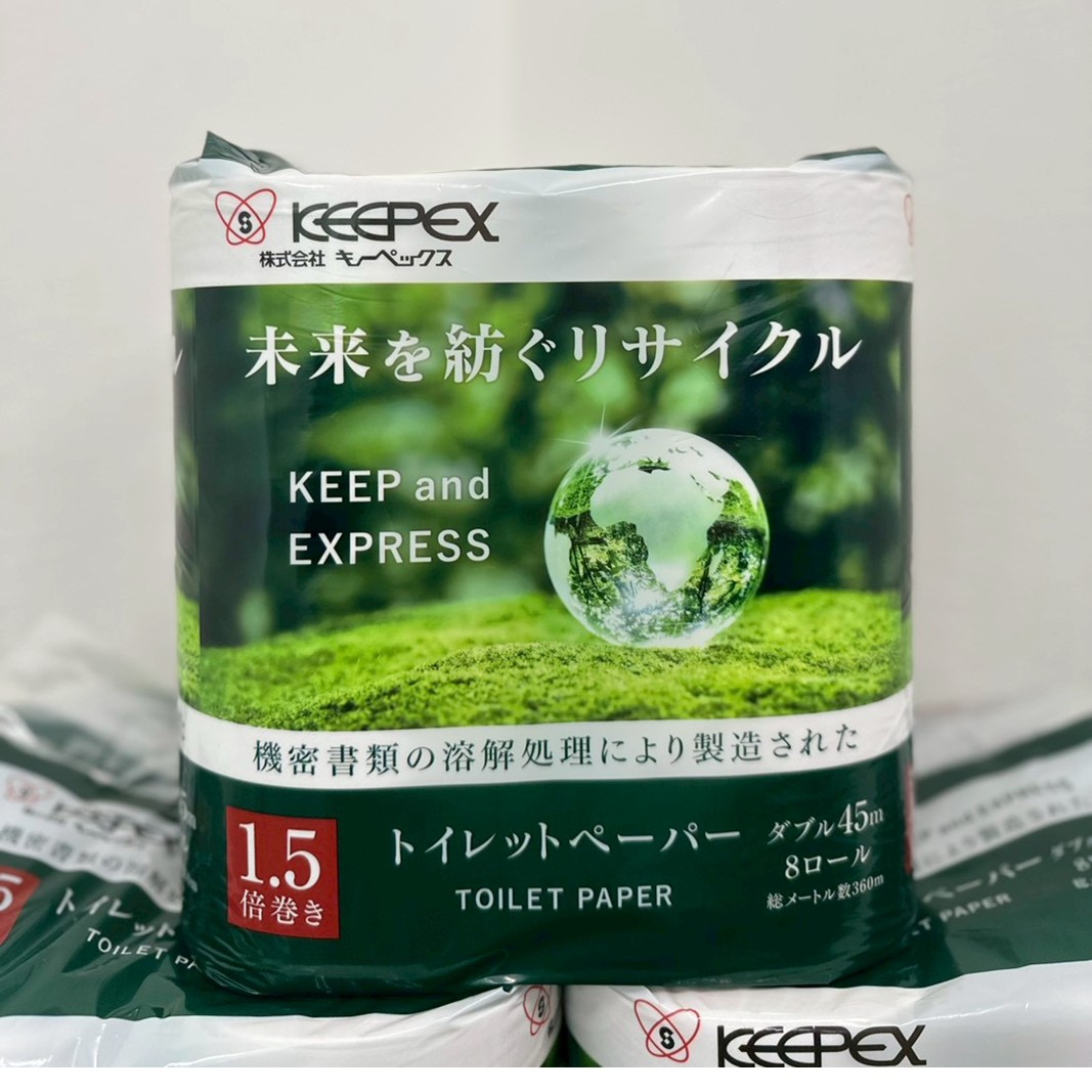 キーペックストイレットペーパー1.5倍巻8ロール・１セット（64ロール：8ロール×8パック） 日用品 消耗品 生活用品 備蓄 トイレ用品 トイレットペーパー 千葉県 千葉市