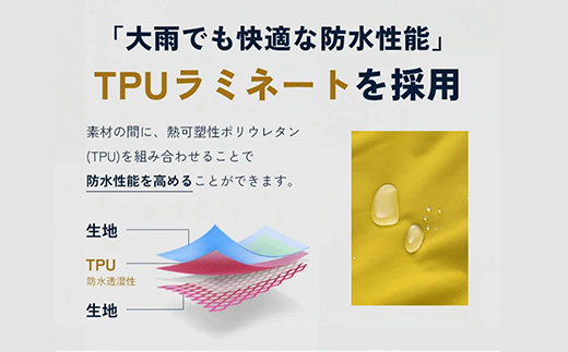 【リュックも濡れない】 レインウェア 上下セット メンズ　ベージュXL　【12203-0449-3】