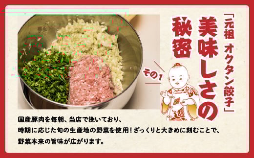 元祖オクタン餃子（焼き餃子18個入×4パック）　【12203-0130】