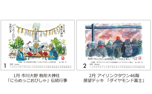 2025幎床ïŒä»€åäžå¹ŽïŒç ãã¡ãããã¶ çµµèæžã«ã¬ã³ã㌠çŸç°çšãã12203-0147ã