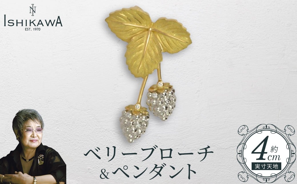 【NOBUKO ISHIKAWA（ノブコイシカワ）】ベリーブローチ＆ペンダント　【12203-0364】