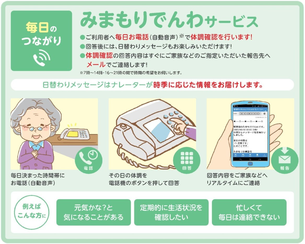 郵便局のみまもりでんわサービス（固定電話コース6か月）　【12203-0093】