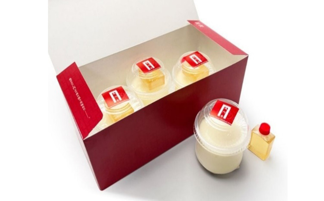 過門香　杏仁豆腐4個入り　杏ソース入り　【12203-0361】