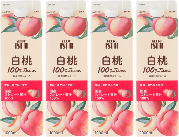 成城石井 国産白桃ジュース 1000ml×4本(C10)