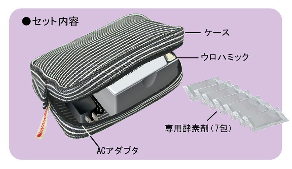 携帯入れ歯洗浄器　ウロハミック(レッド)（L153）