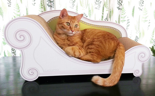 猫のおしゃれ爪とぎソファー「カリカリーナ Basic」モスグリーン　グラングランサイズ【1512345】