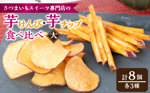 さつまいも芋けんぴ(大サイズ)・チップス箱詰(3種類8個)【1573541】