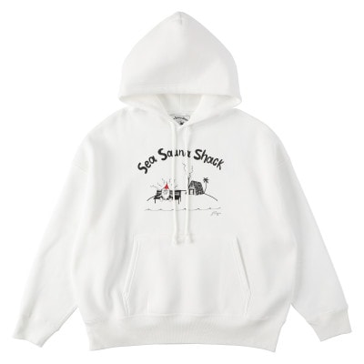 【Sea Sauna Shackオリジナル】ロゴフーディ ホワイト Mサイズ【1668838】
