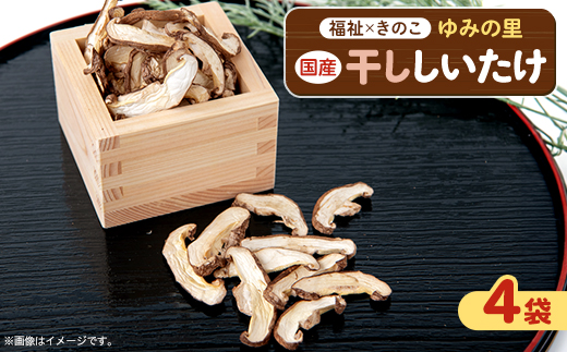 【農福連携】千葉県館山産 乾燥しいたけ30g×4袋 就労継続支援A/B型併用事業所「ゆみの里」【1486714】